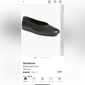 Nordstrom Maddox Ballet Flat, Size 9.5 BLACK
